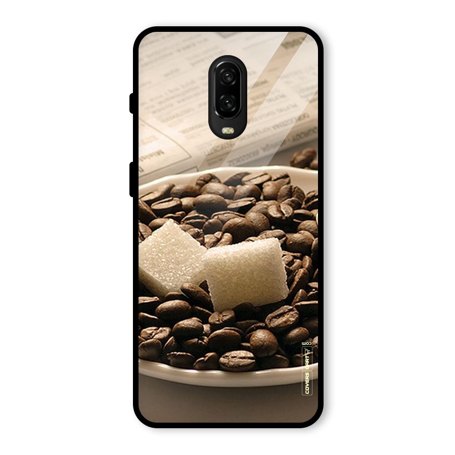 Coffee And Sugar Cubes Glass Back Case for OnePlus 6T