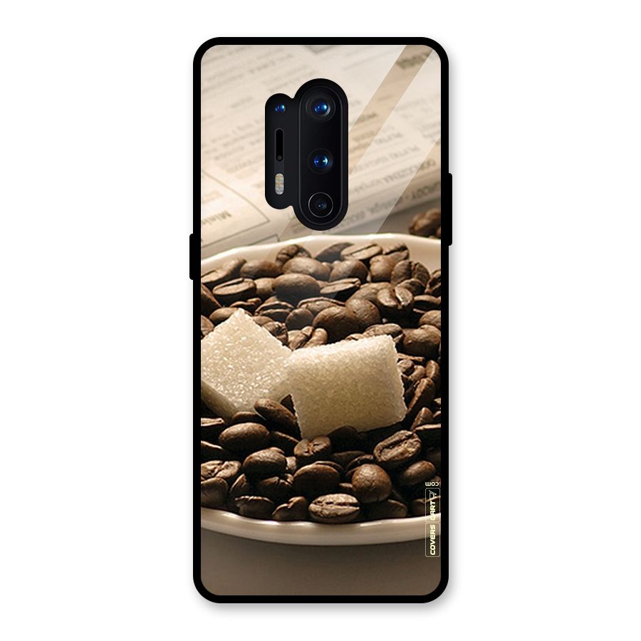 Coffee And Sugar Cubes Glass Back Case for OnePlus 8 Pro