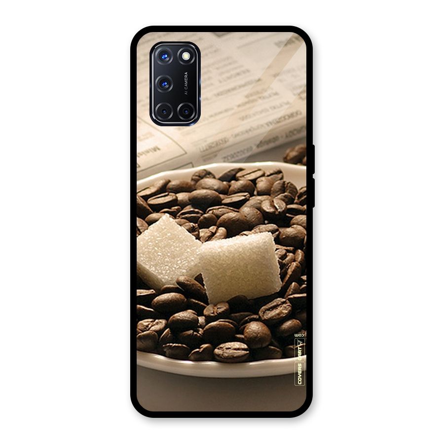Coffee And Sugar Cubes Glass Back Case for Oppo A52
