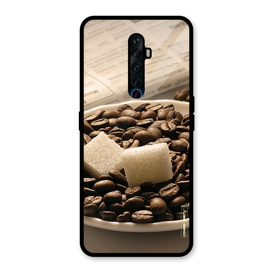 Coffee And Sugar Cubes Glass Back Case for Oppo Reno2 F