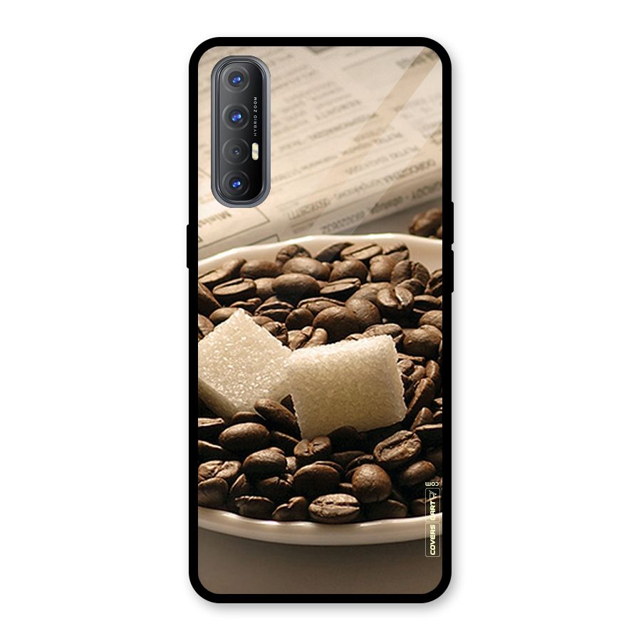 Coffee And Sugar Cubes Glass Back Case for Oppo Reno3 Pro