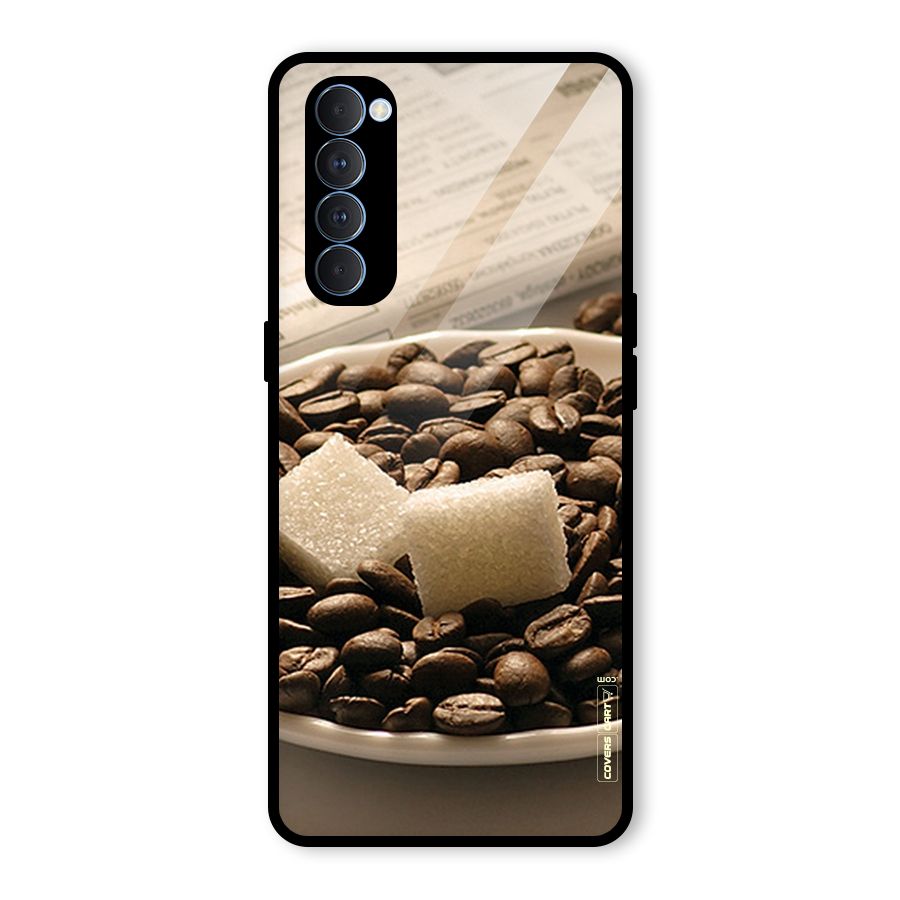 Coffee And Sugar Cubes Glass Back Case for Oppo Reno4 Pro