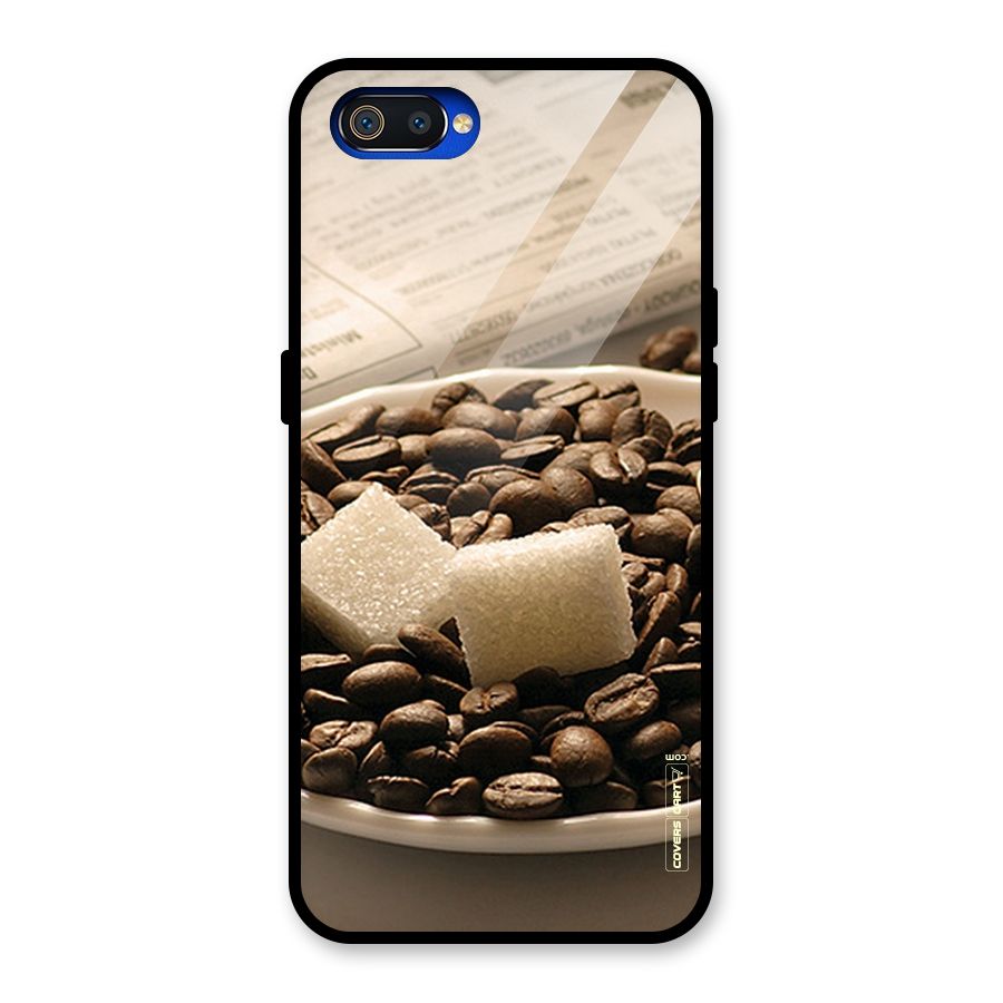 Coffee And Sugar Cubes Glass Back Case for Realme C2