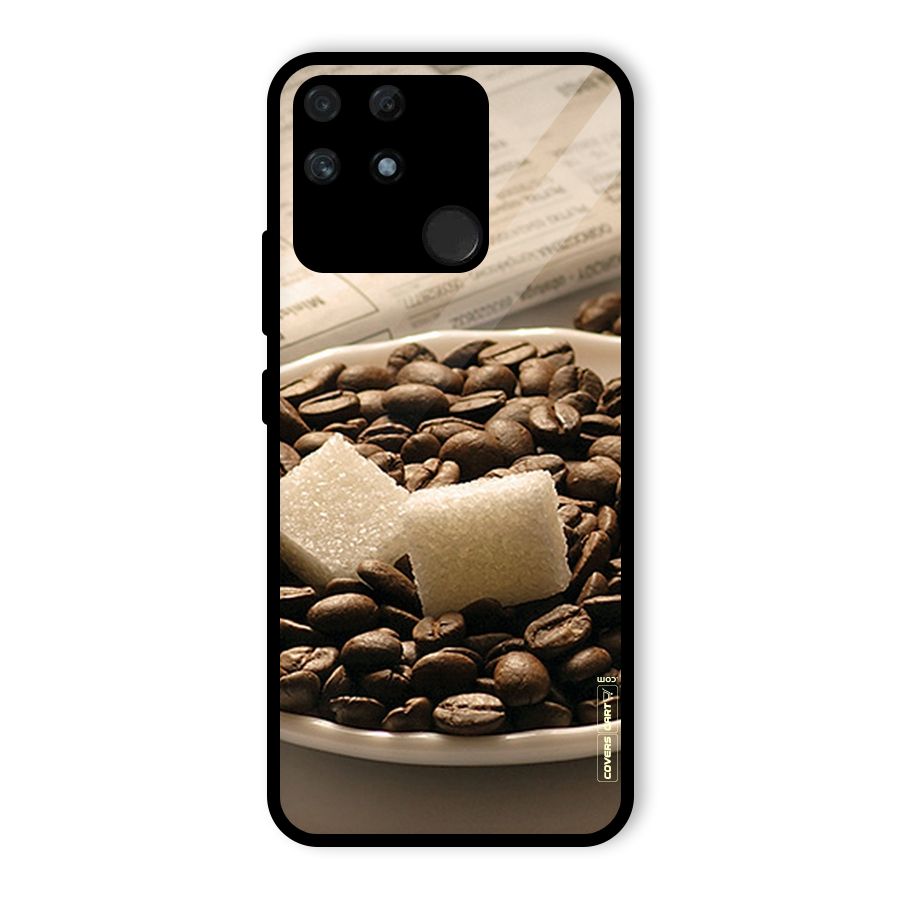 Coffee And Sugar Cubes Glass Back Case for Realme Narzo 50A