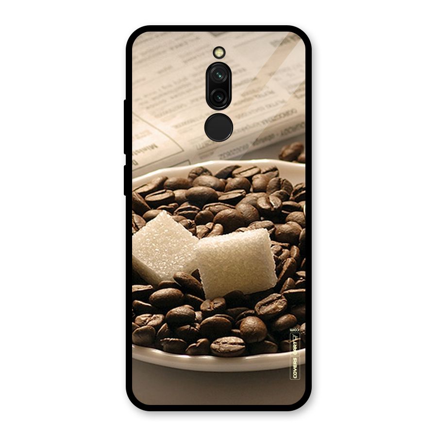 Coffee And Sugar Cubes Glass Back Case for Redmi 8
