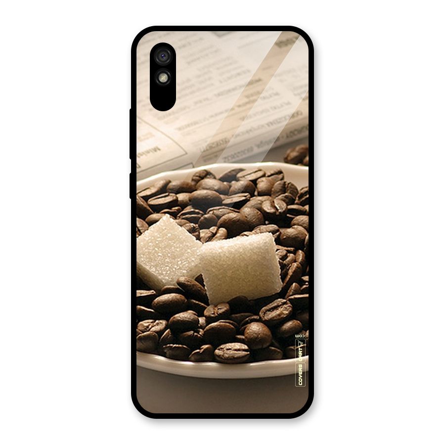 Coffee And Sugar Cubes Glass Back Case for Redmi 9A