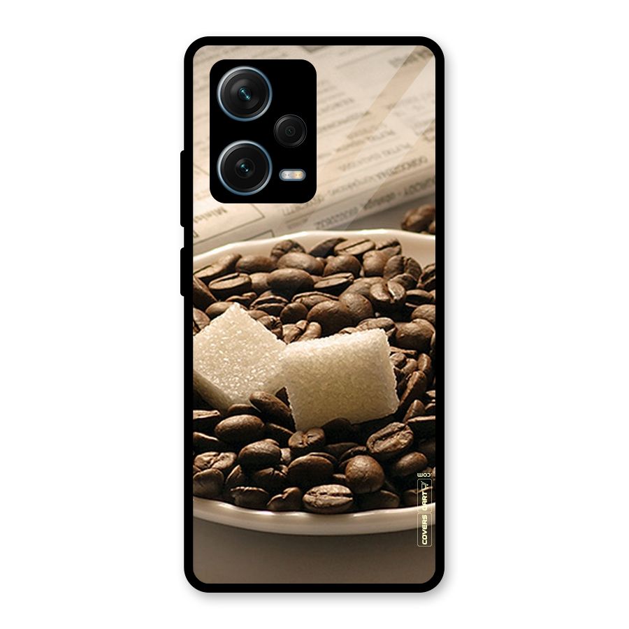 Coffee And Sugar Cubes Glass Back Case for Redmi Note 12 Pro Plus 5G