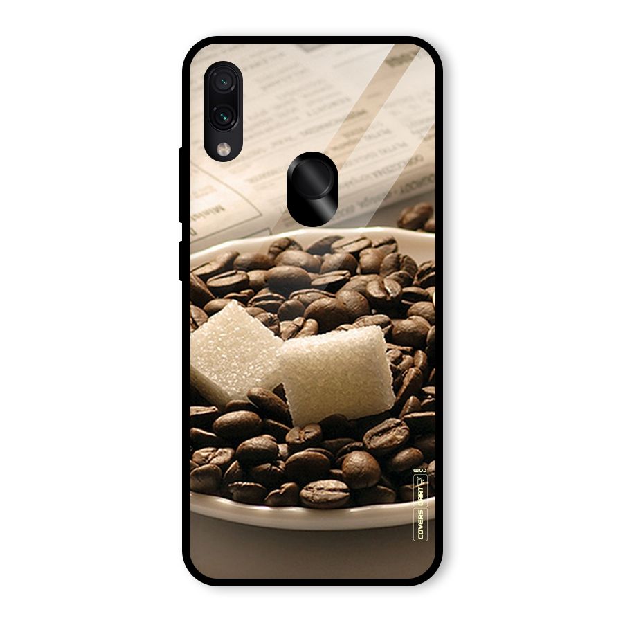 Coffee And Sugar Cubes Glass Back Case for Redmi Note 7S