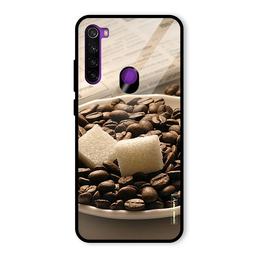 Coffee And Sugar Cubes Glass Back Case for Redmi Note 8