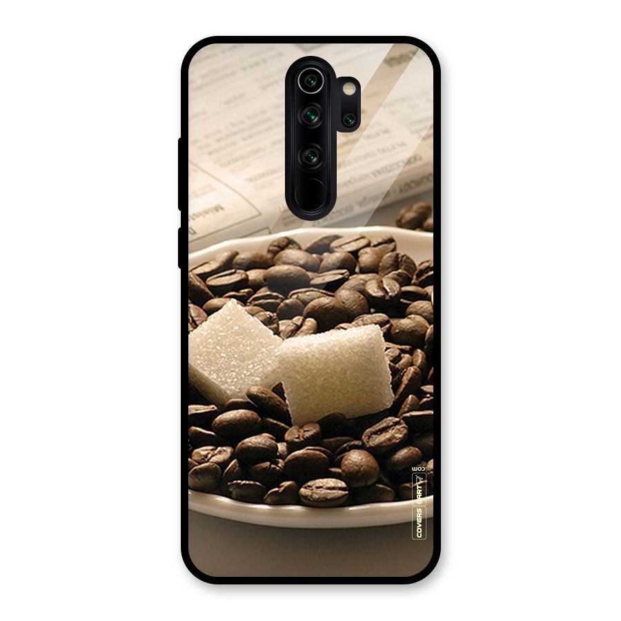 Coffee And Sugar Cubes Glass Back Case for Redmi Note 8 Pro