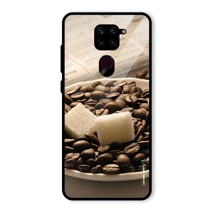 Coffee And Sugar Cubes Glass Back Case for Redmi Note 9