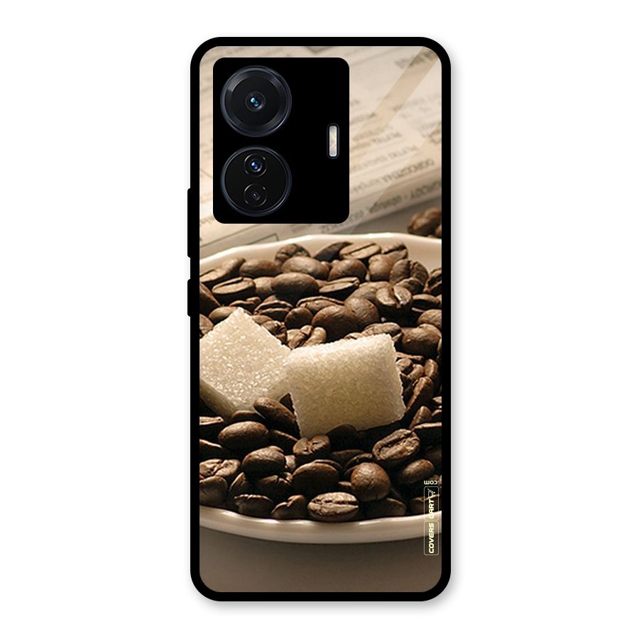 Coffee And Sugar Cubes Glass Back Case for Vivo T1 Pro