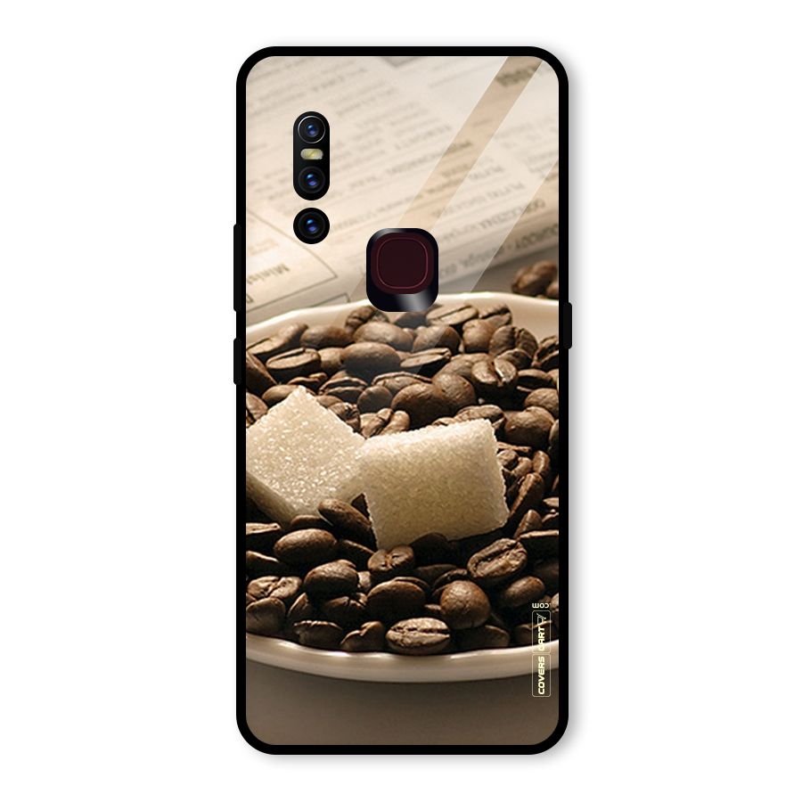Coffee And Sugar Cubes Glass Back Case for Vivo V15