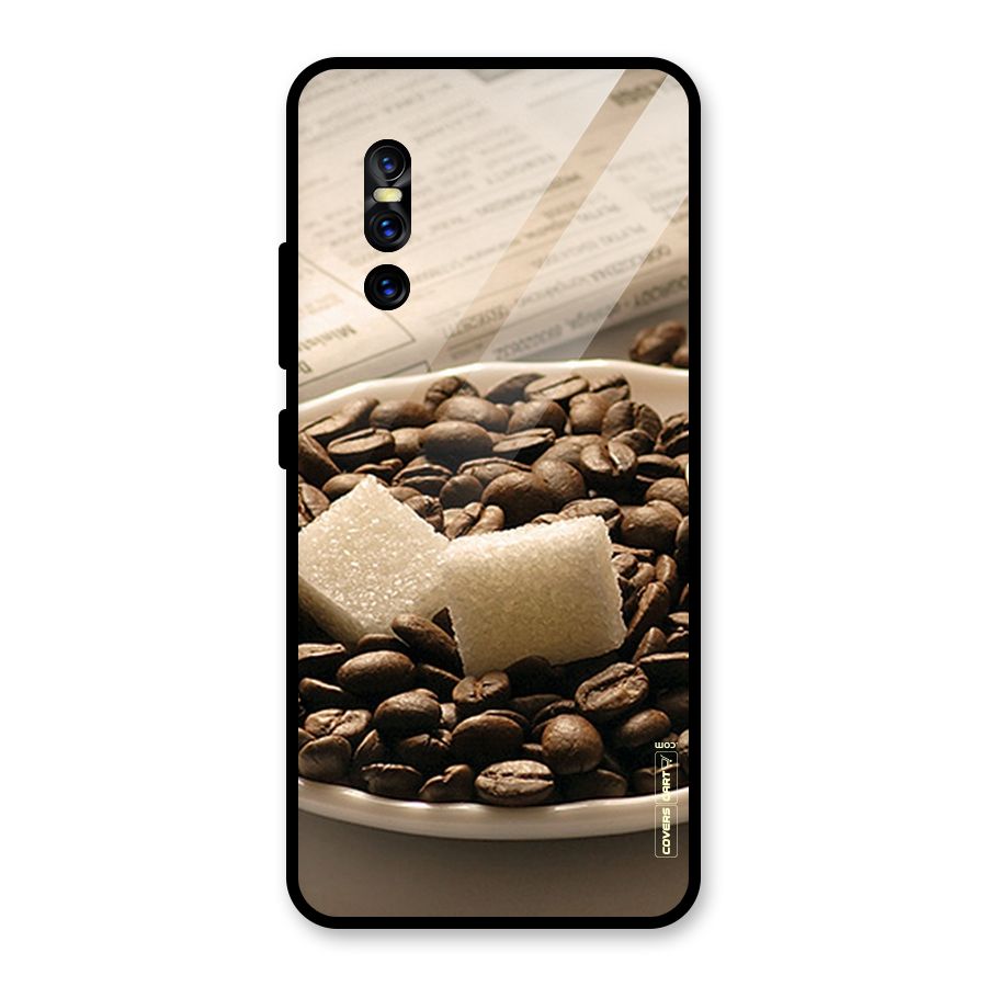Coffee And Sugar Cubes Glass Back Case for Vivo V15 Pro