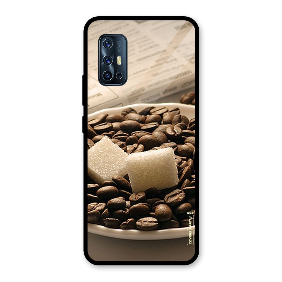 Coffee And Sugar Cubes Glass Back Case for Vivo V17