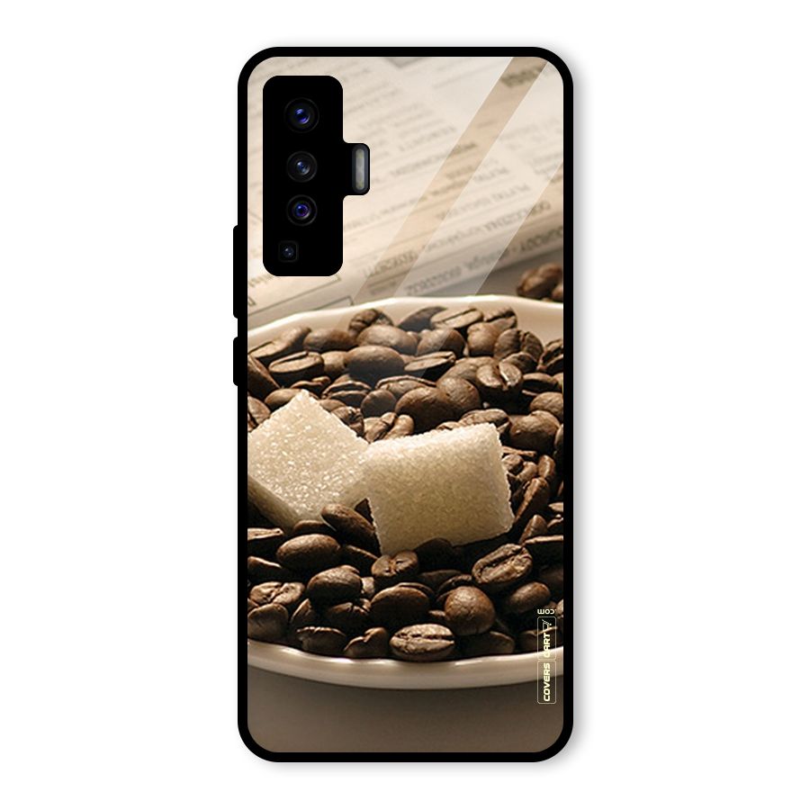 Coffee And Sugar Cubes Glass Back Case for Vivo X50