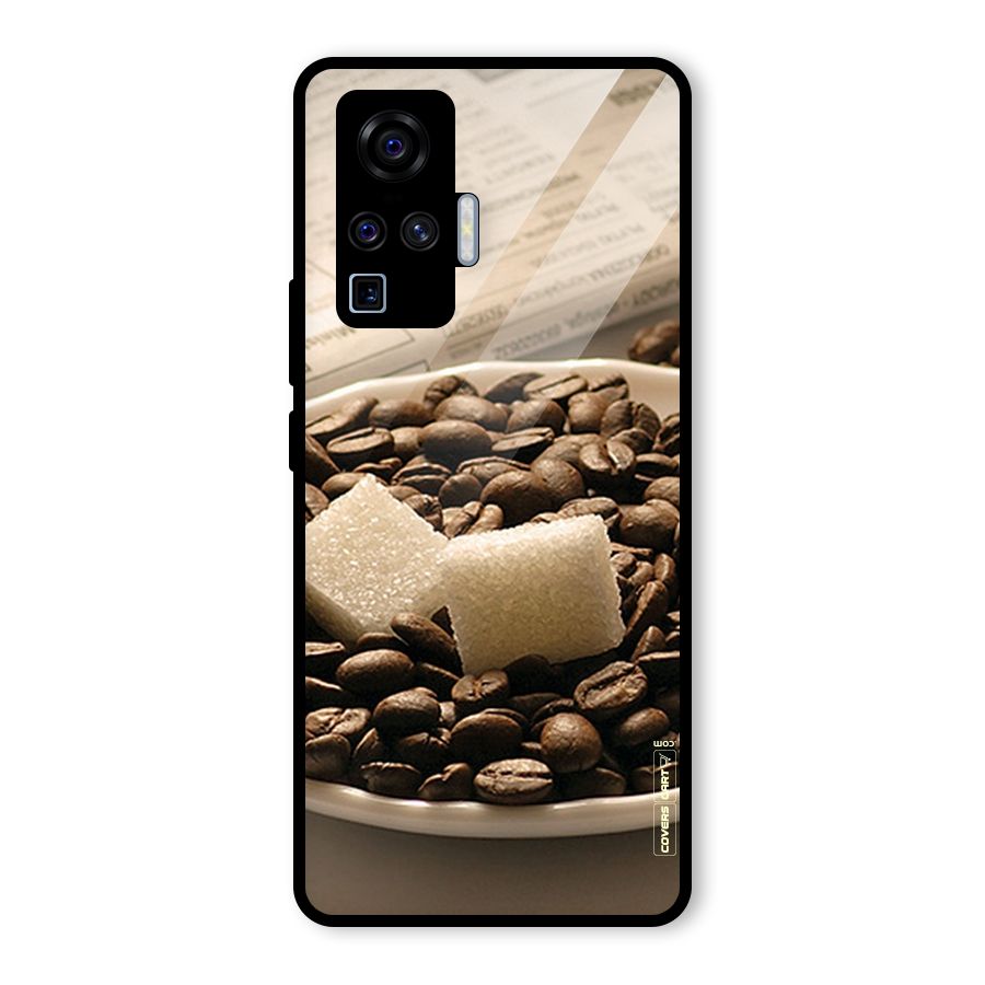 Coffee And Sugar Cubes Glass Back Case for Vivo X50 Pro