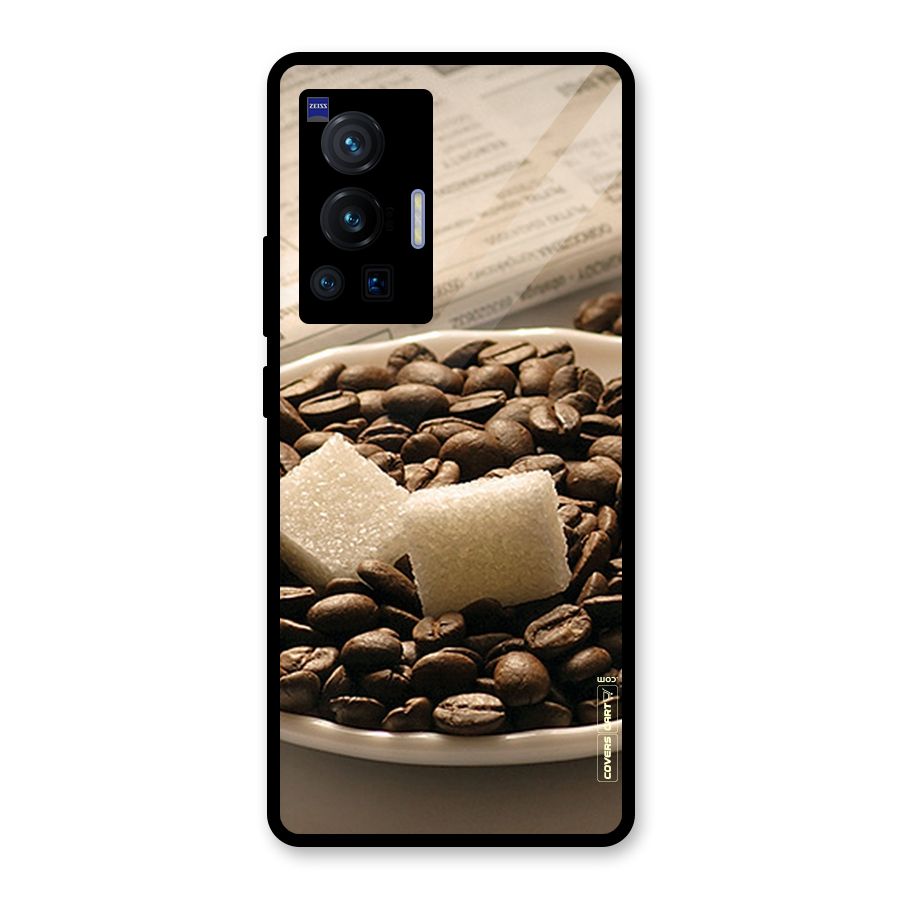 Coffee And Sugar Cubes Glass Back Case for Vivo X70 Pro
