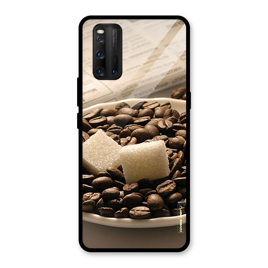 Coffee And Sugar Cubes Glass Back Case for Vivo iQOO 3