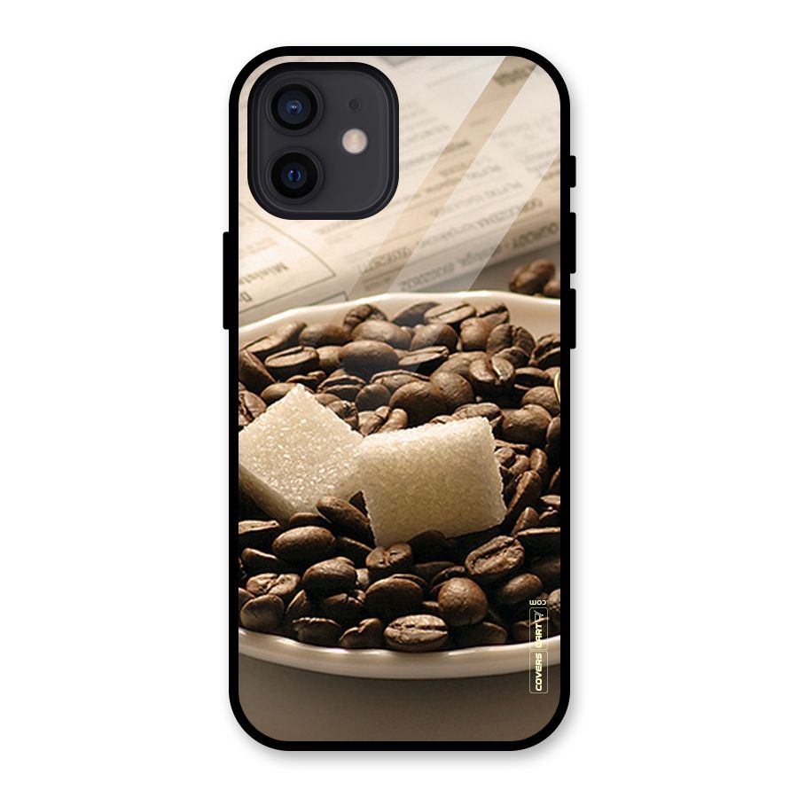 Coffee And Sugar Cubes Glass Back Case for iPhone 12