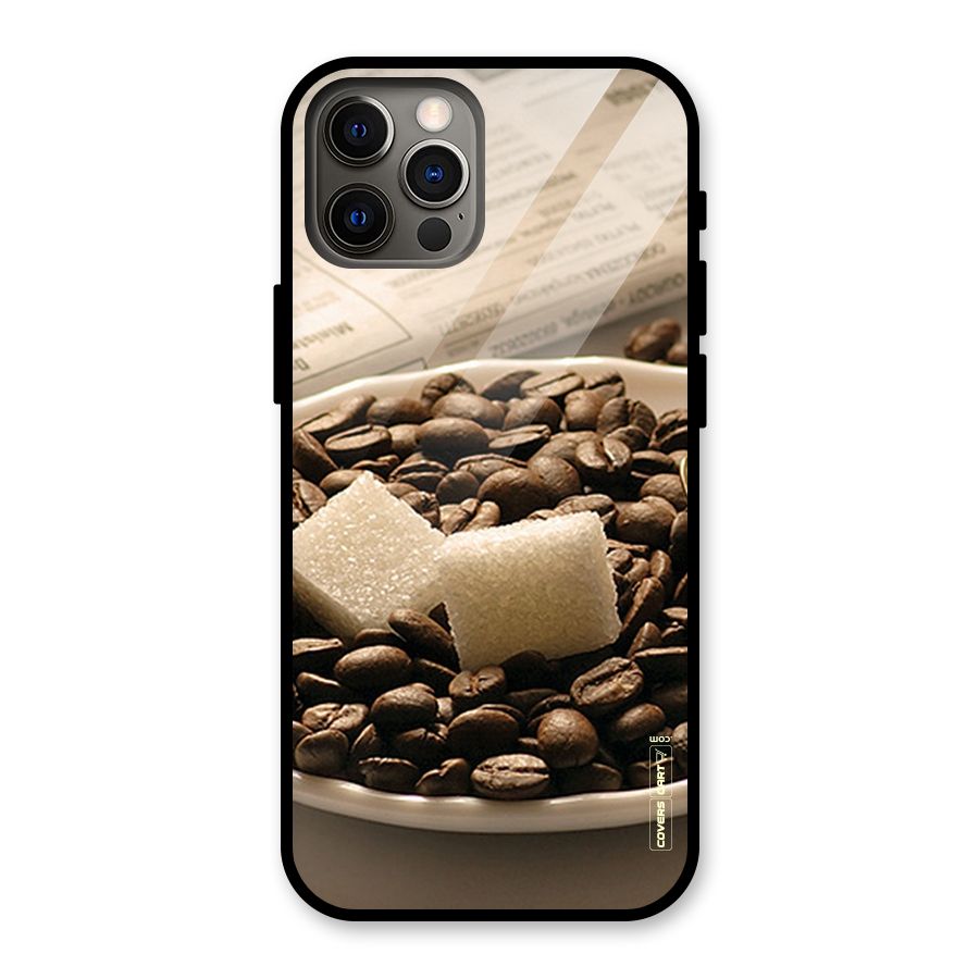 Coffee And Sugar Cubes Glass Back Case for iPhone 12 Pro
