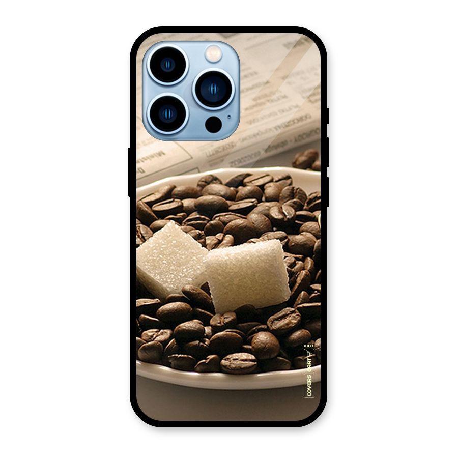 Coffee And Sugar Cubes Glass Back Case for iPhone 13 Pro