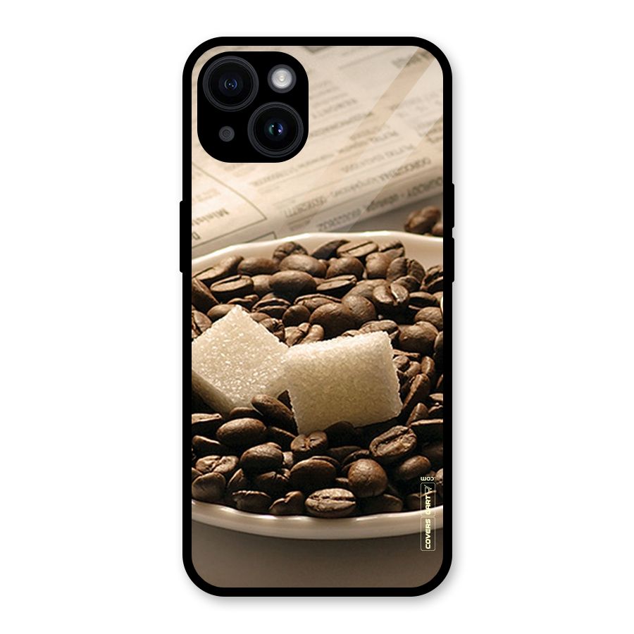 Coffee And Sugar Cubes Glass Back Case for iPhone 14