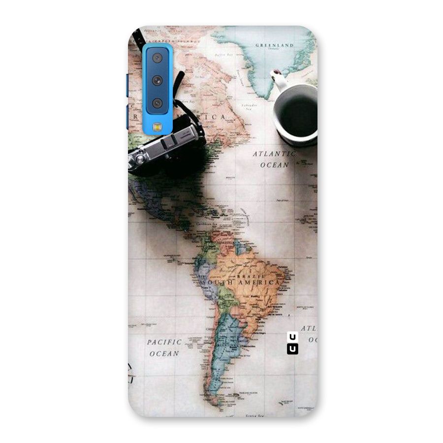 Coffee And Travel Back Case for Galaxy A7 (2018)