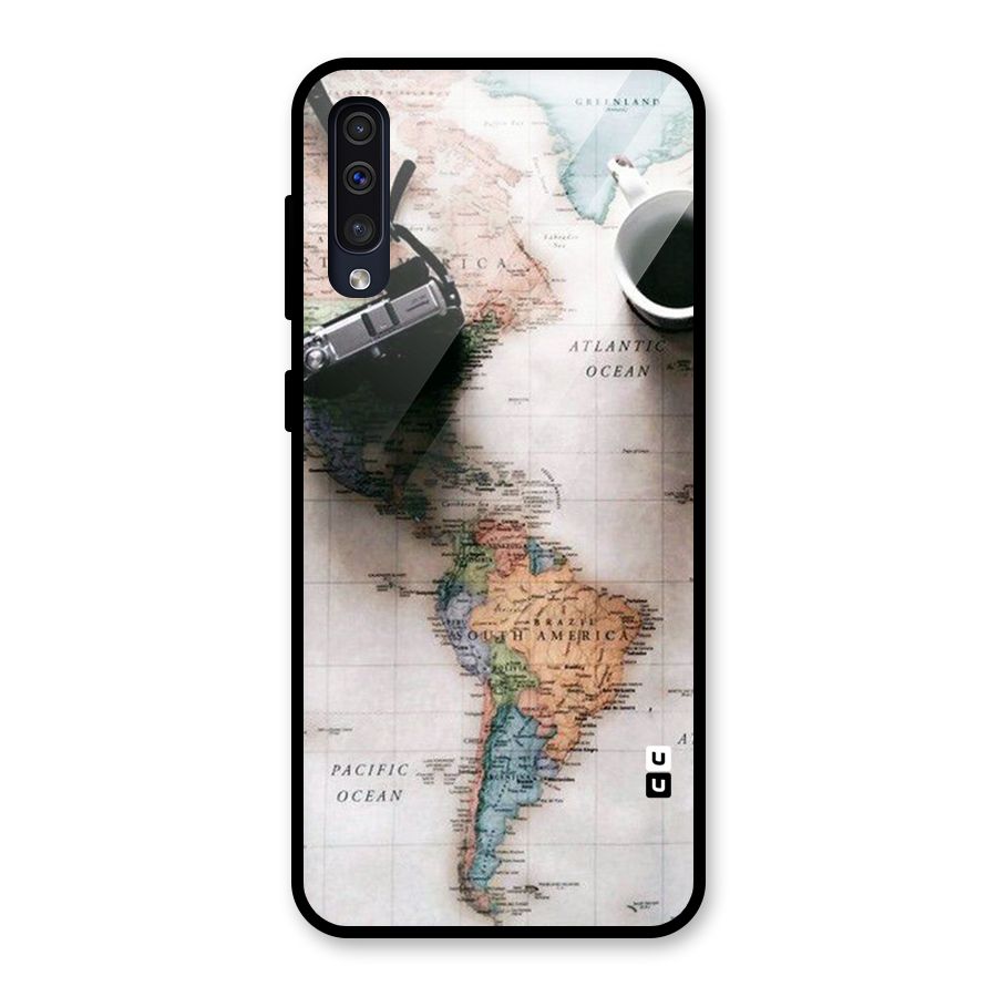 Coffee And Travel Glass Back Case for Galaxy A30s