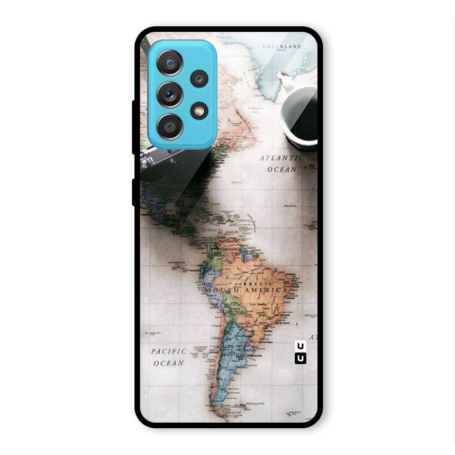 Coffee And Travel Glass Back Case for Galaxy A52