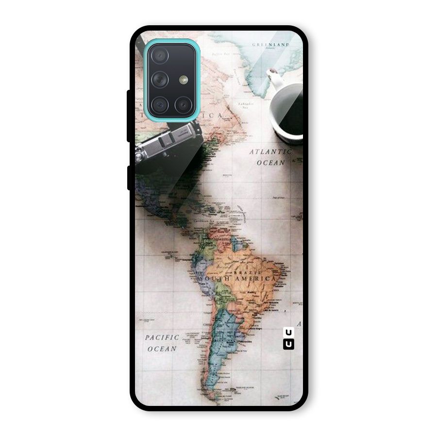 Coffee And Travel Glass Back Case for Galaxy A71