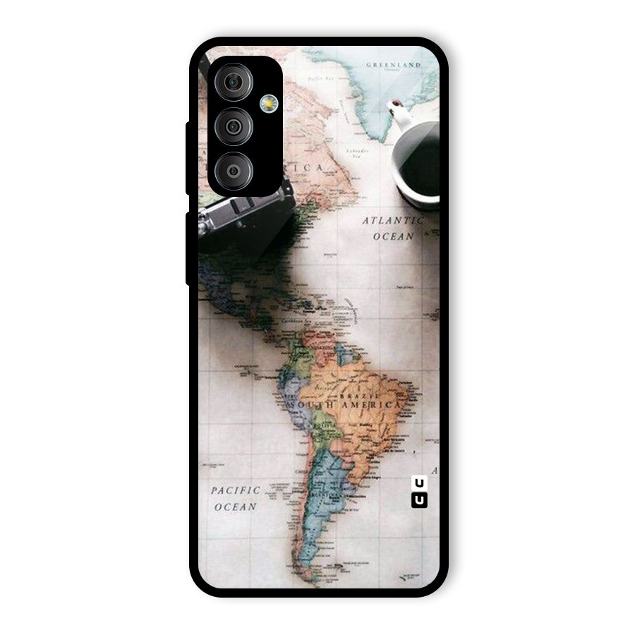 Coffee And Travel Glass Back Case for Galaxy F23