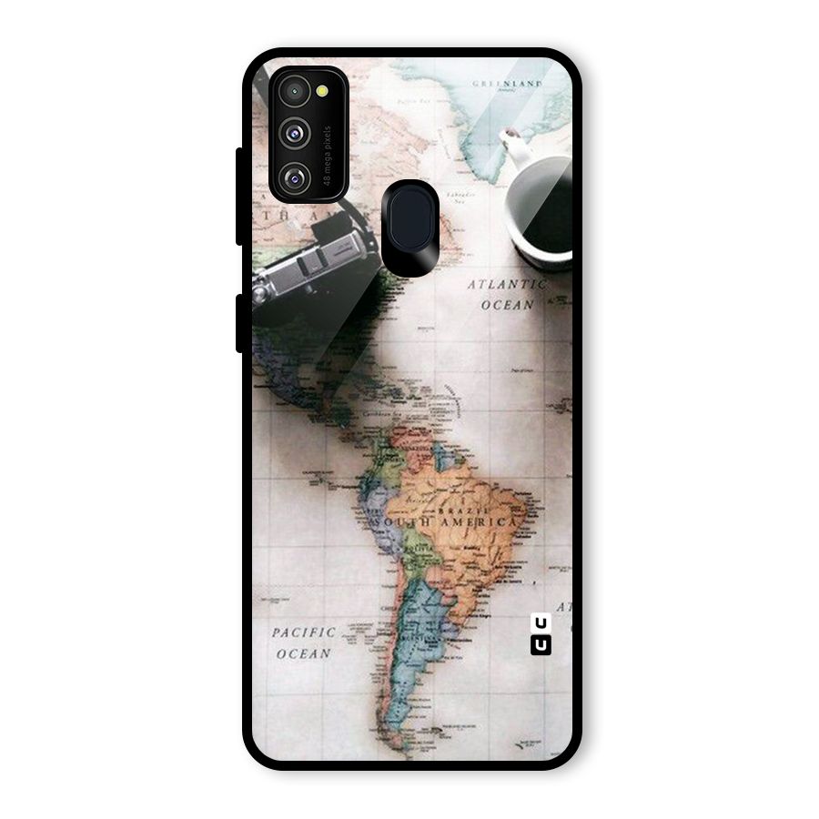 Coffee And Travel Glass Back Case for Galaxy M30s