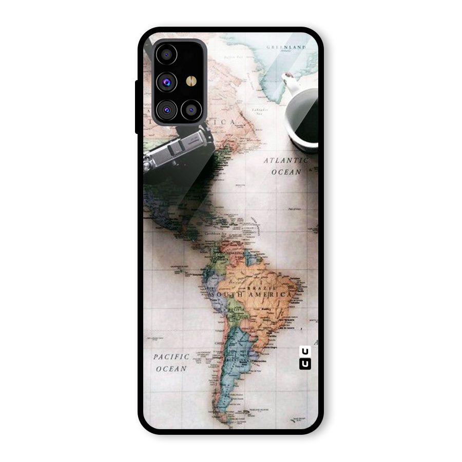 Coffee And Travel Glass Back Case for Galaxy M31s