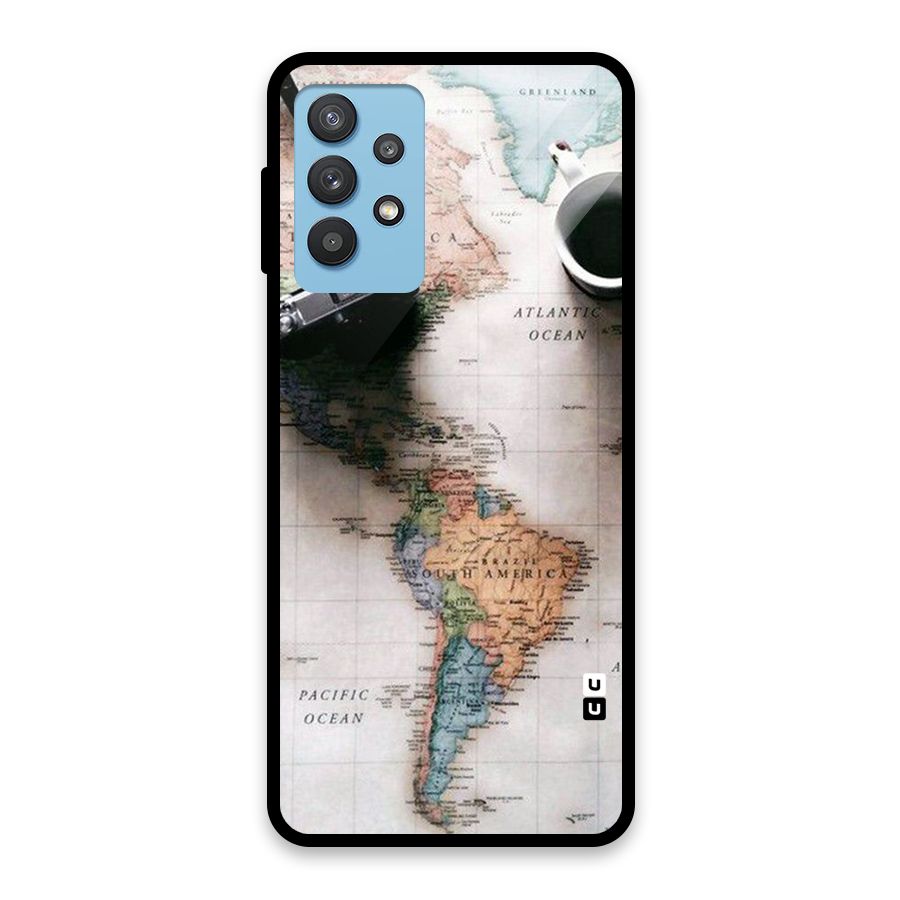 Coffee And Travel Glass Back Case for Galaxy M32 5G