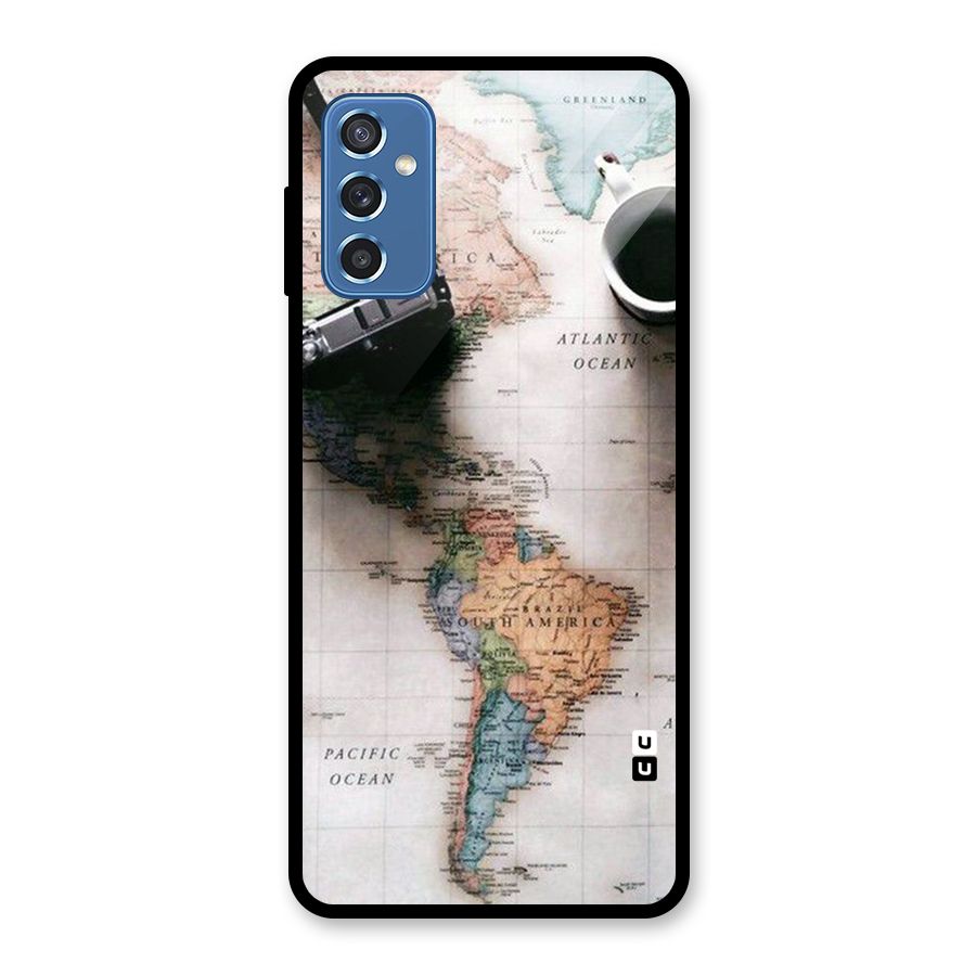 Coffee And Travel Glass Back Case for Galaxy M52 5G