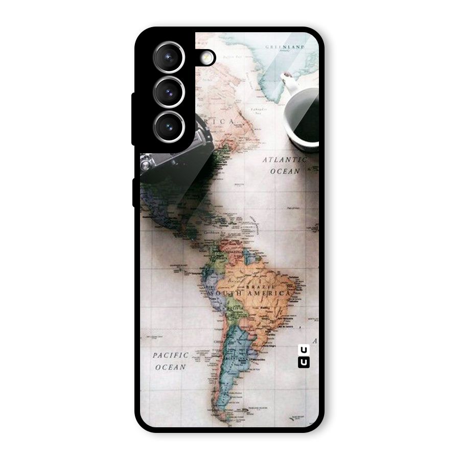 Coffee And Travel Glass Back Case for Galaxy S21 5G