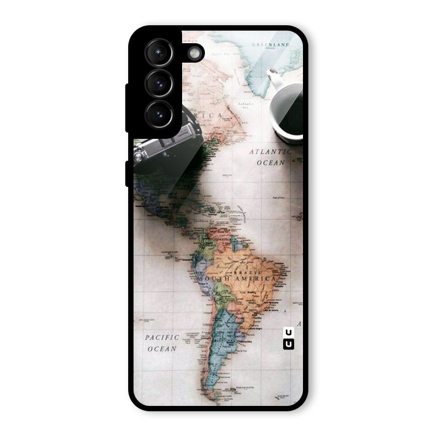 Coffee And Travel Glass Back Case for Galaxy S21 Plus