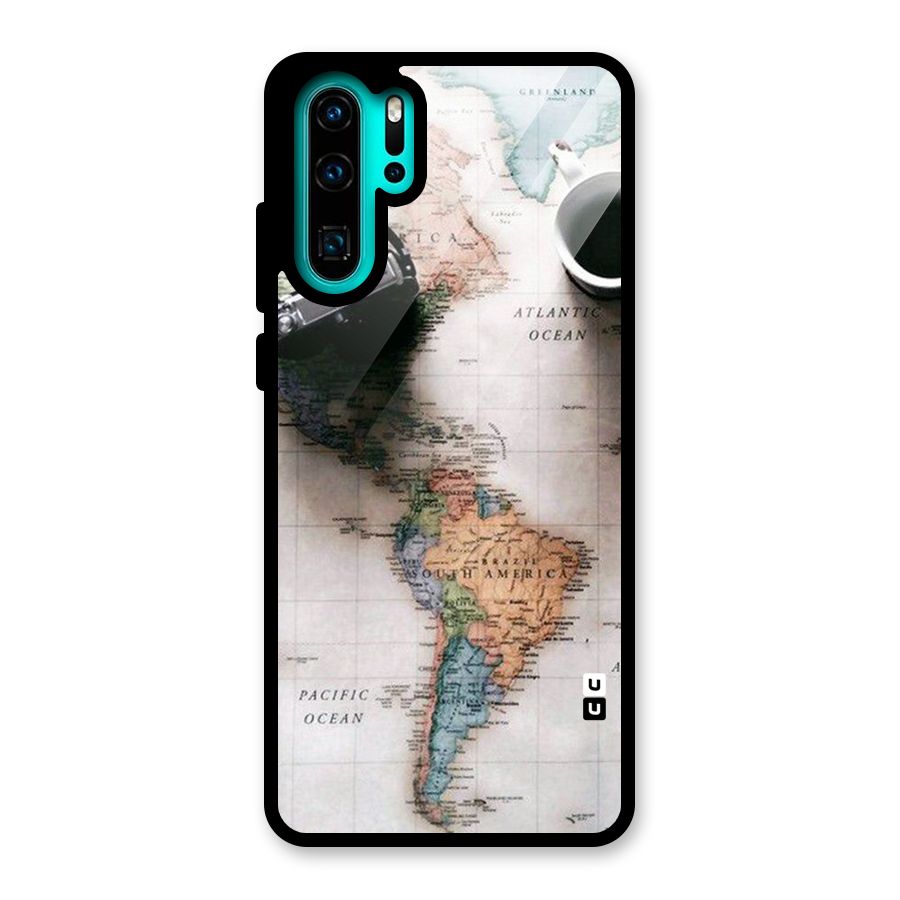 Coffee And Travel Glass Back Case for Huawei P30 Pro