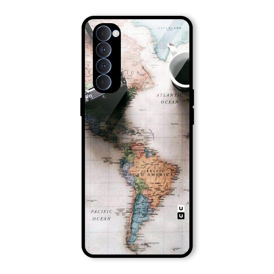 Coffee And Travel Glass Back Case for Oppo Reno4 Pro