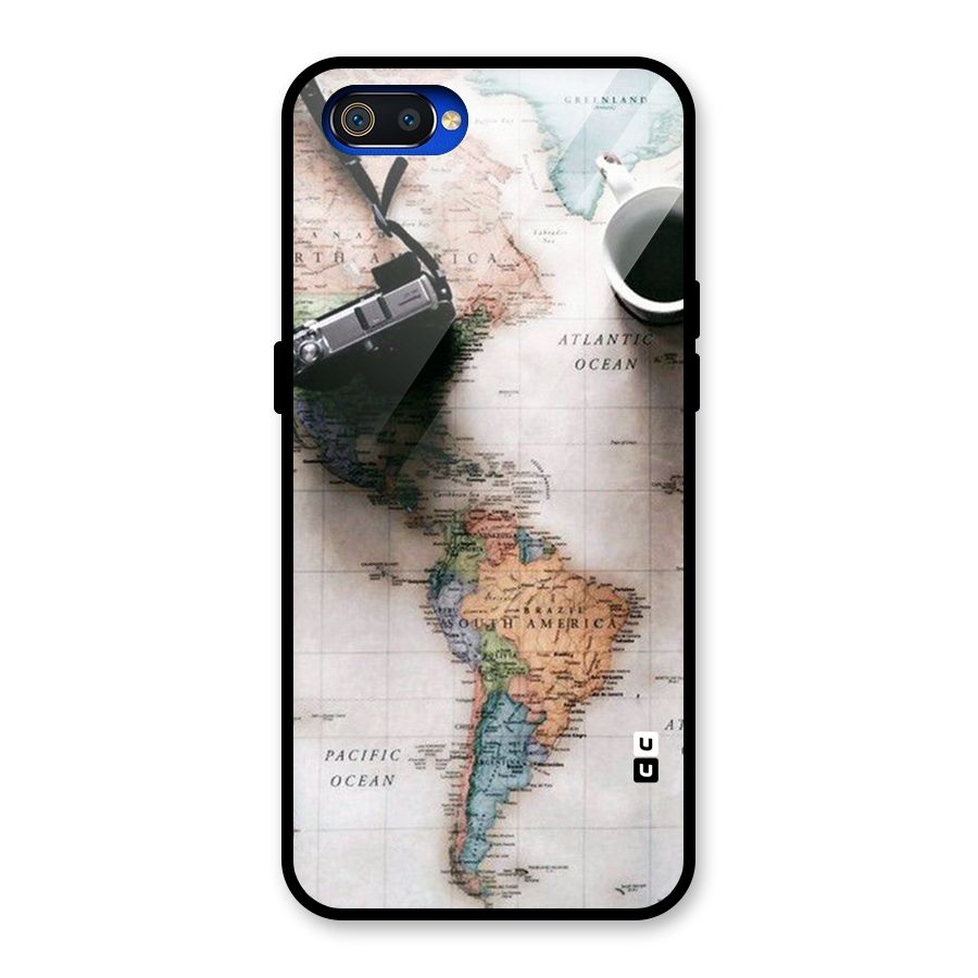 Coffee And Travel Glass Back Case for Realme C2