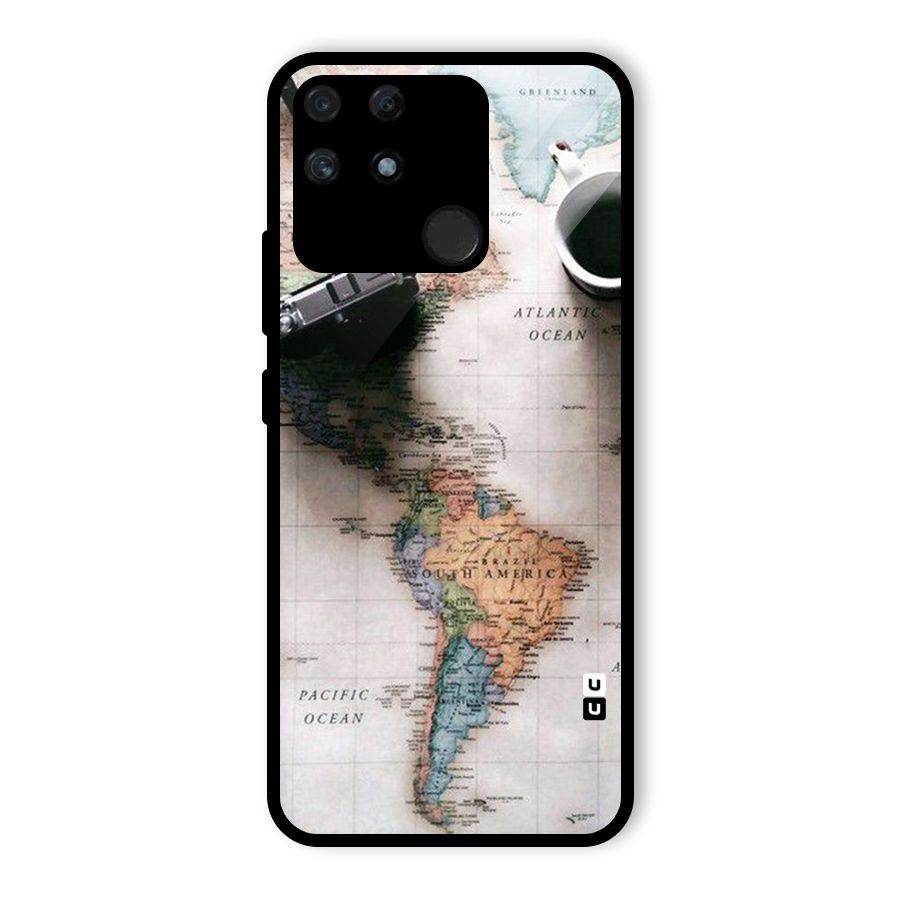 Coffee And Travel Glass Back Case for Realme Narzo 50A