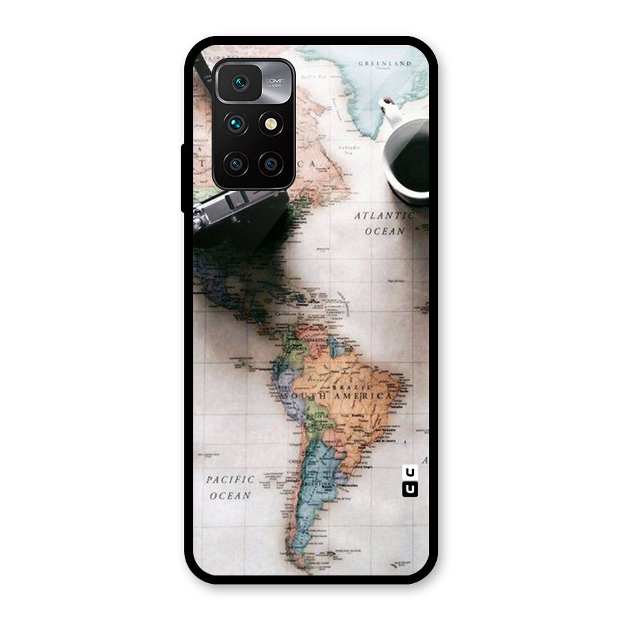 Coffee And Travel Glass Back Case for Redmi 10 Prime