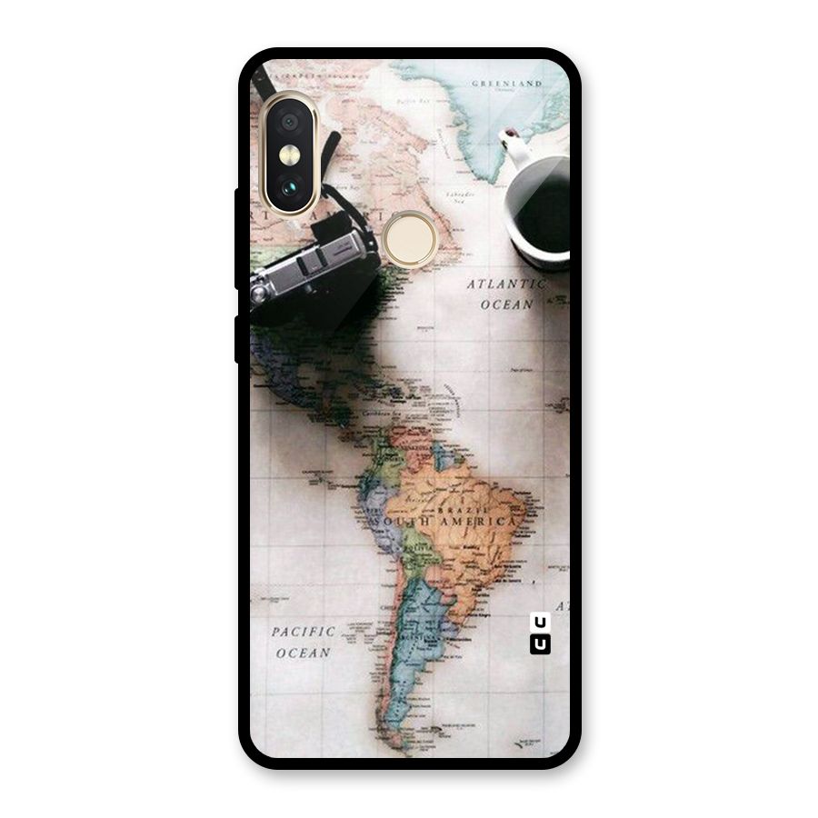 Coffee And Travel Glass Back Case for Redmi Note 5 Pro