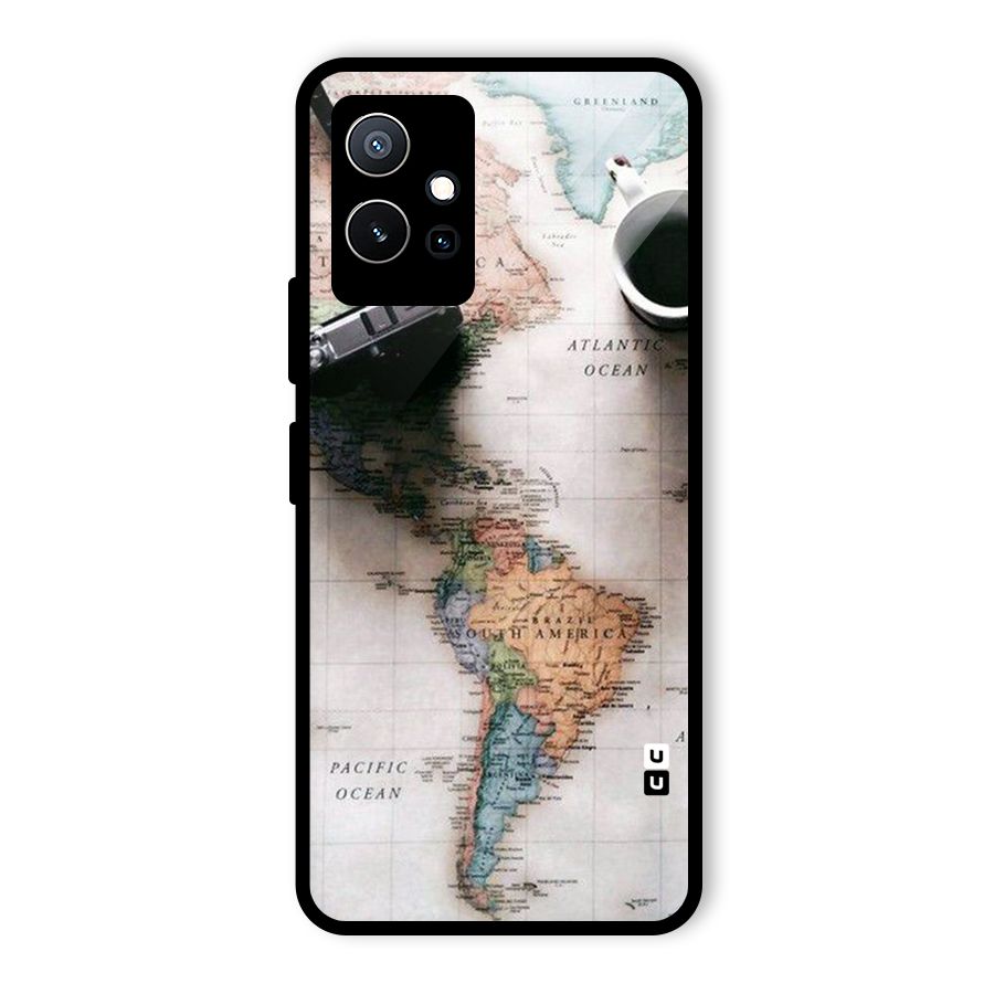 Coffee And Travel Glass Back Case for Vivo T1 5G
