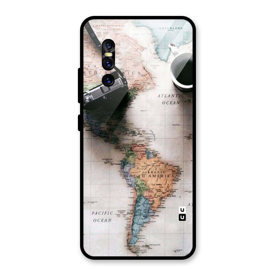Coffee And Travel Glass Back Case for Vivo V15 Pro