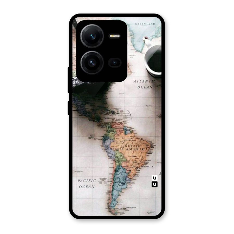 Coffee And Travel Glass Back Case for Vivo V25