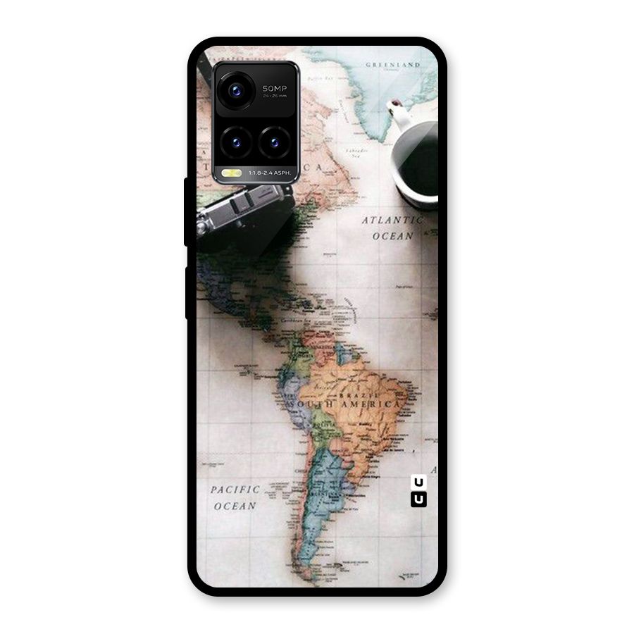 Coffee And Travel Glass Back Case for Vivo Y21T