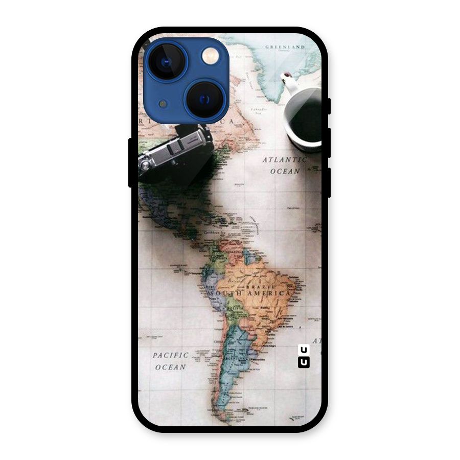 Coffee And Travel Glass Back Case for iPhone 13 Mini