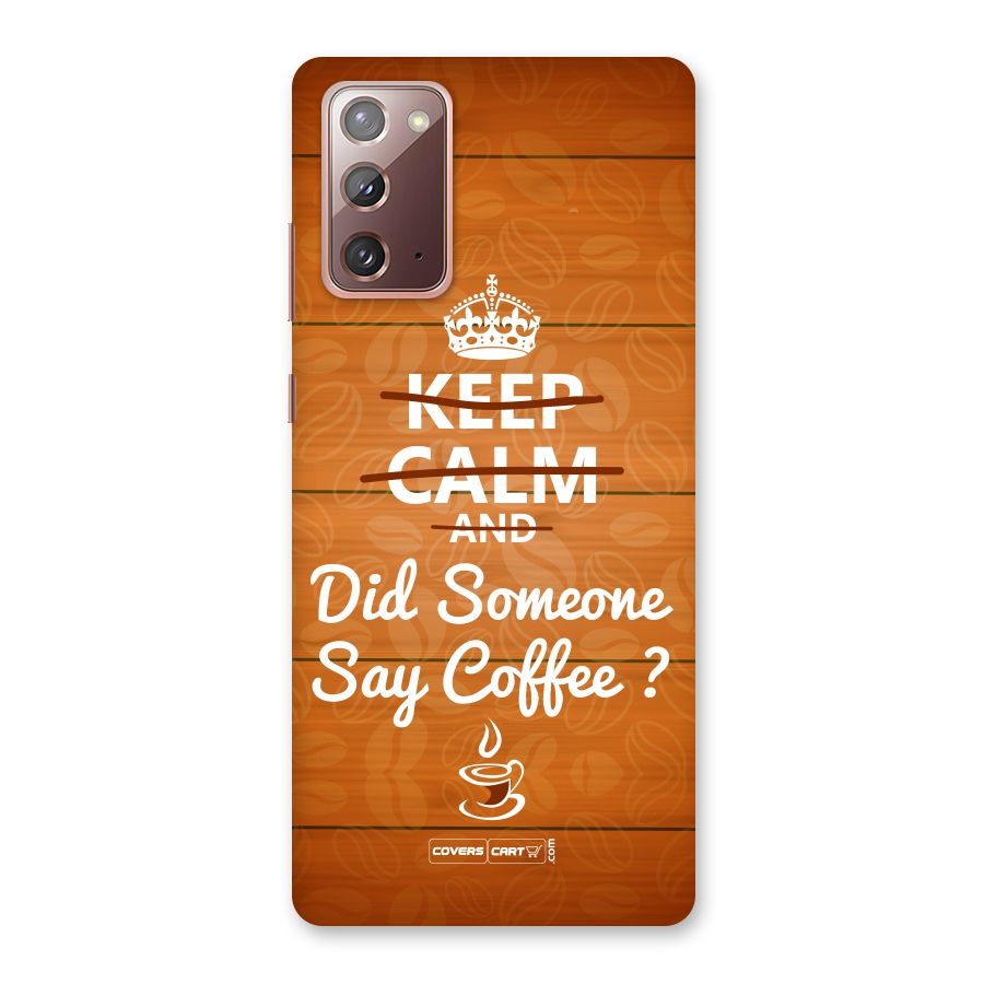 Coffee Ardour Back Case for Galaxy Note 20